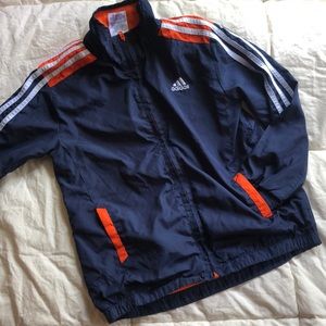Boys blue and orange Adidas windbreaker🔥